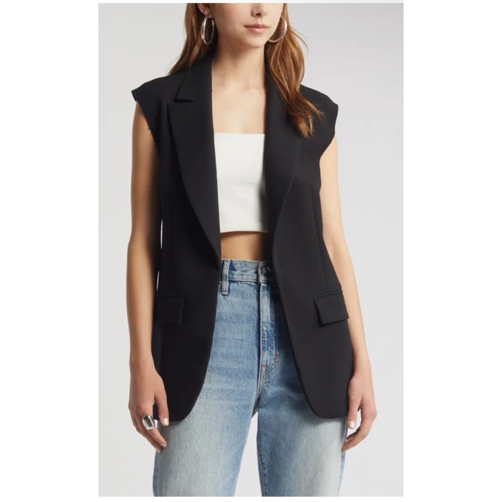 OPEN EDIT Longline Raw Shoulder Vest ❤️NWT IN STORES❤️